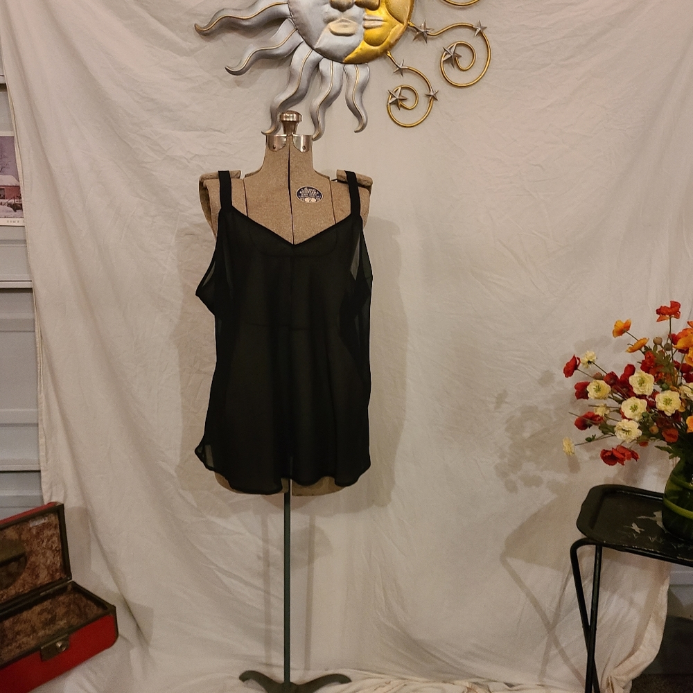 Sheer cami top, size 22-24